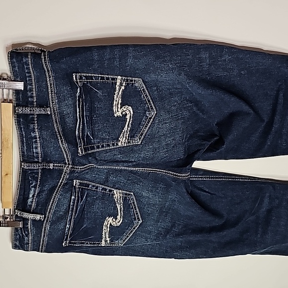 Silver Avery dark wash 36x33 high rise slim boot cut jeans - Picture 4 of 7